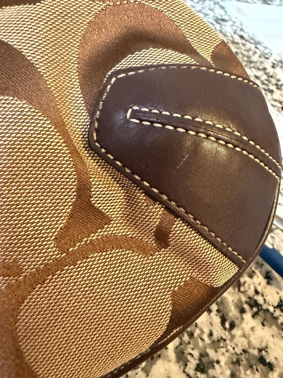 Coach Signature Canvas Ergo Turnlock Flap Shoulder Bag Brown 7
