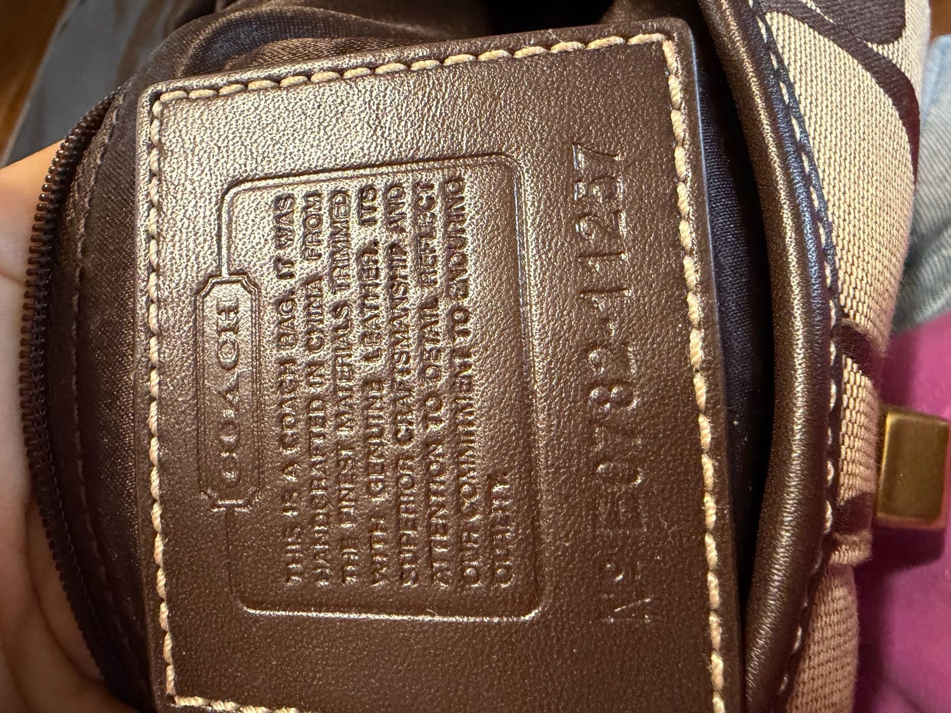 Coach Signature Canvas Ergo Turnlock Flap Shoulder Bag Brown 9