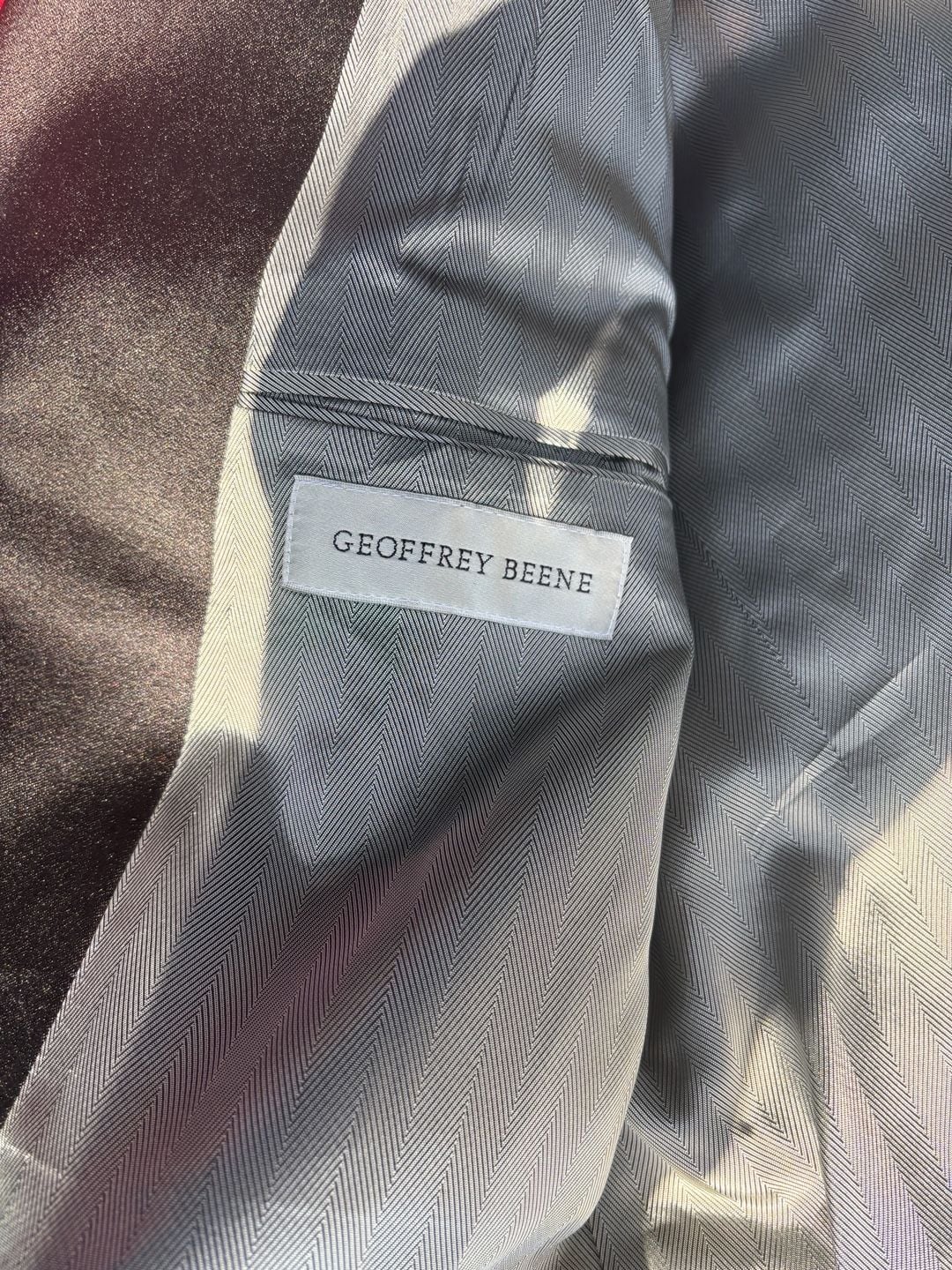 Geoffrey Beene Tuxedo Jacket Size 42S Black Satin Lapel Formal Suit Blazer 4