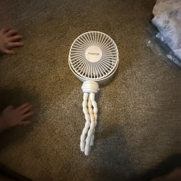 Gaiatop Portable Stroller Fan White Flexible Tripod