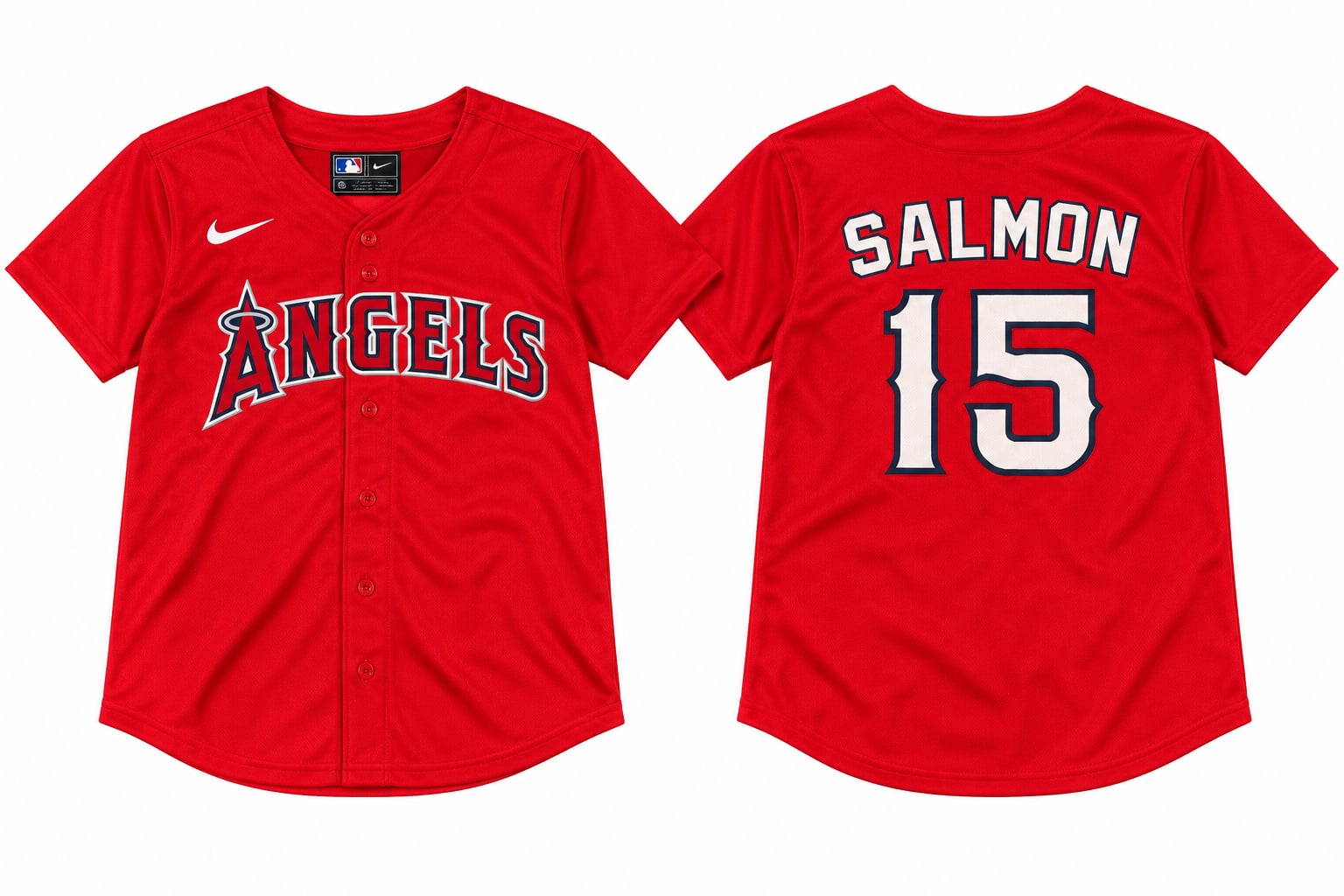 Angels Salmon 15 Youth XL Jersey 2