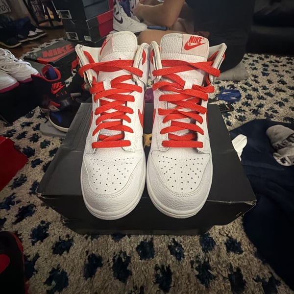 Nike Dunk High Size 8w White Picante Red