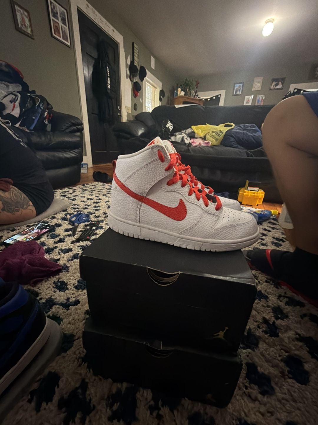 Nike Dunk High Size 8w White Picante Red 5