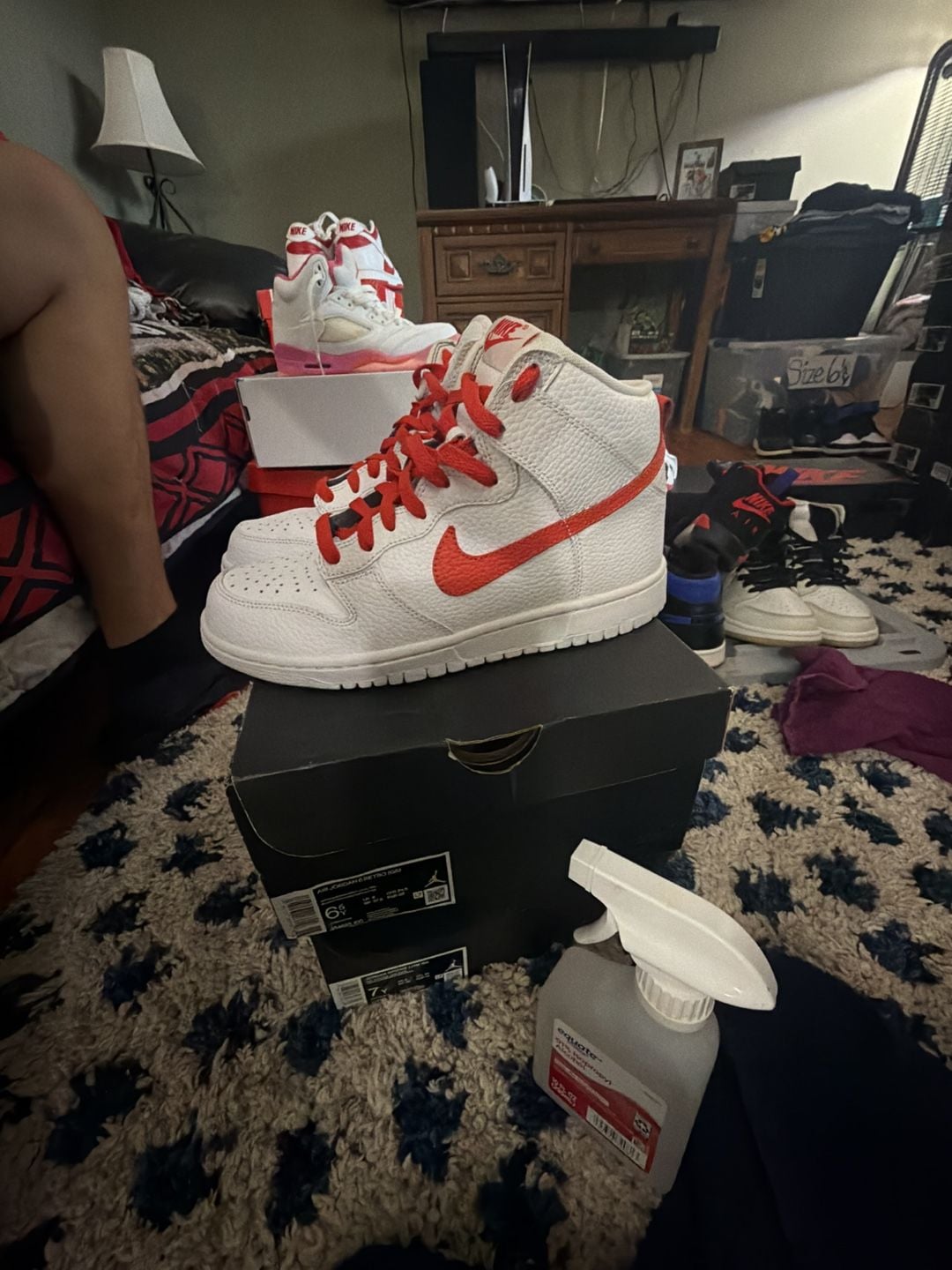 Nike Dunk High Size 8w White Picante Red 6