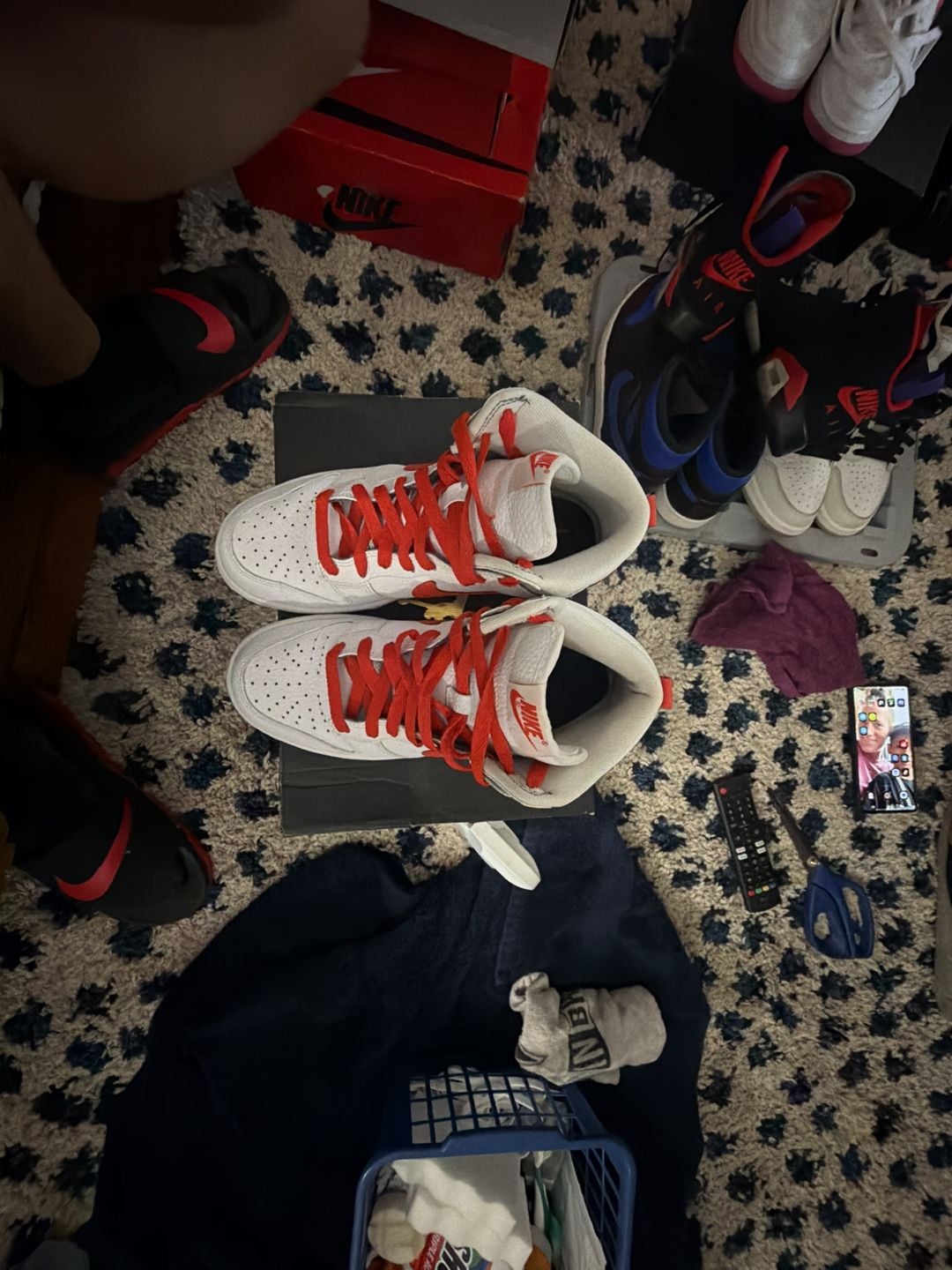 Nike Dunk High Size 8w White Picante Red 7