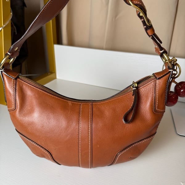Coach Soho Brown Leather Hobo Shoulder Bag Handbag