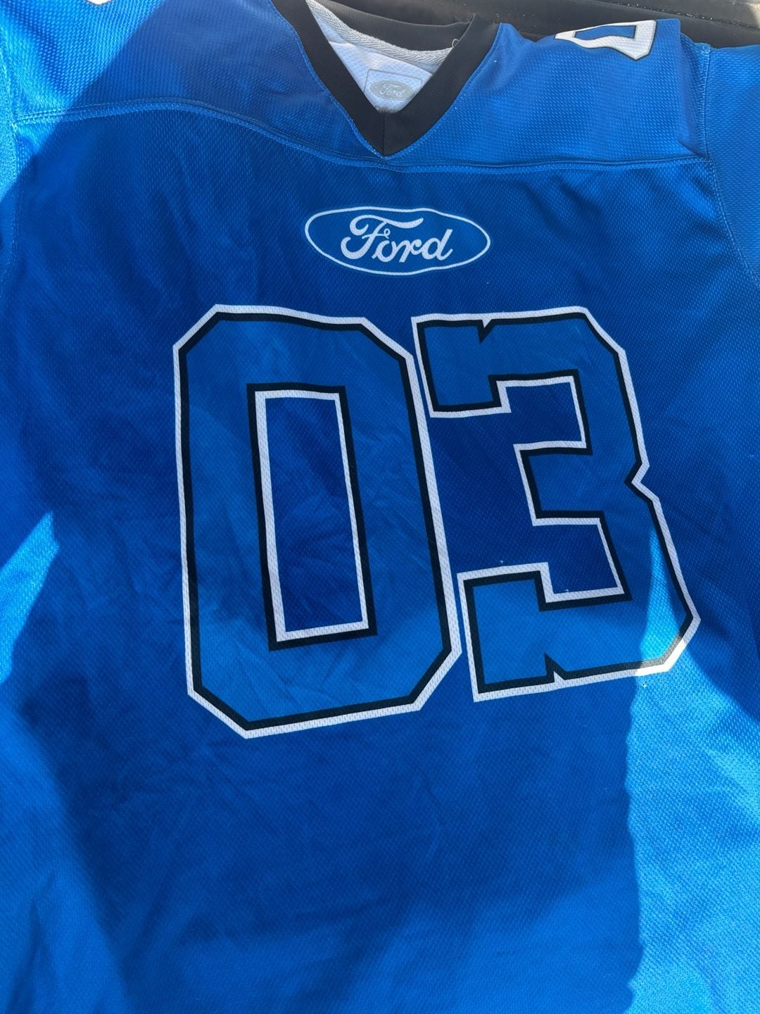 Ford Built Tough 03 Football Jersey Blue M 38/40 4
