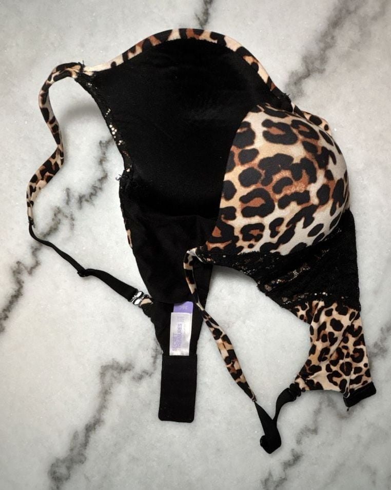Secret Treasures Push Up Bra Size 36C Leopard Animal Print Lace 3