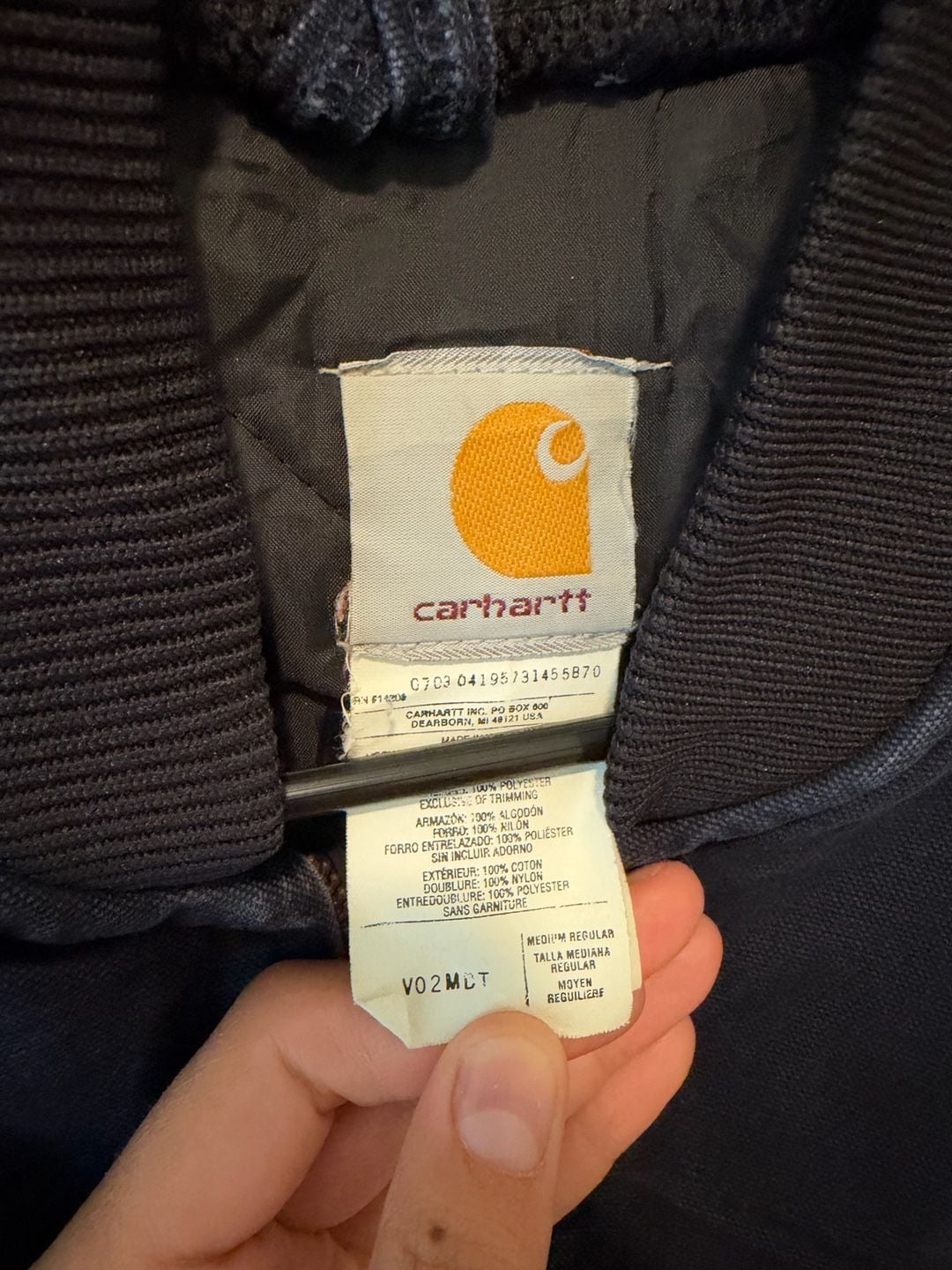 Carhartt V02 MDT Duck Vest Medium Regular Navy Blue Canvas 3