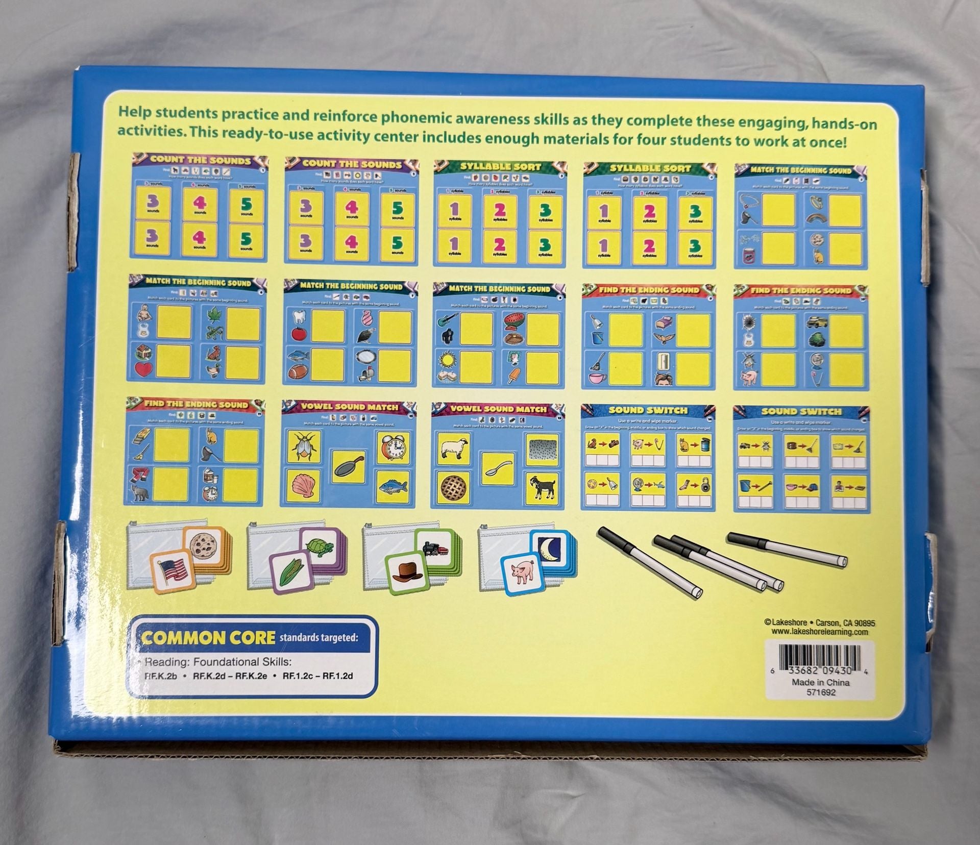 Lakeshore Teaching Reading Skills Activity Center Phonemic Awareness 2