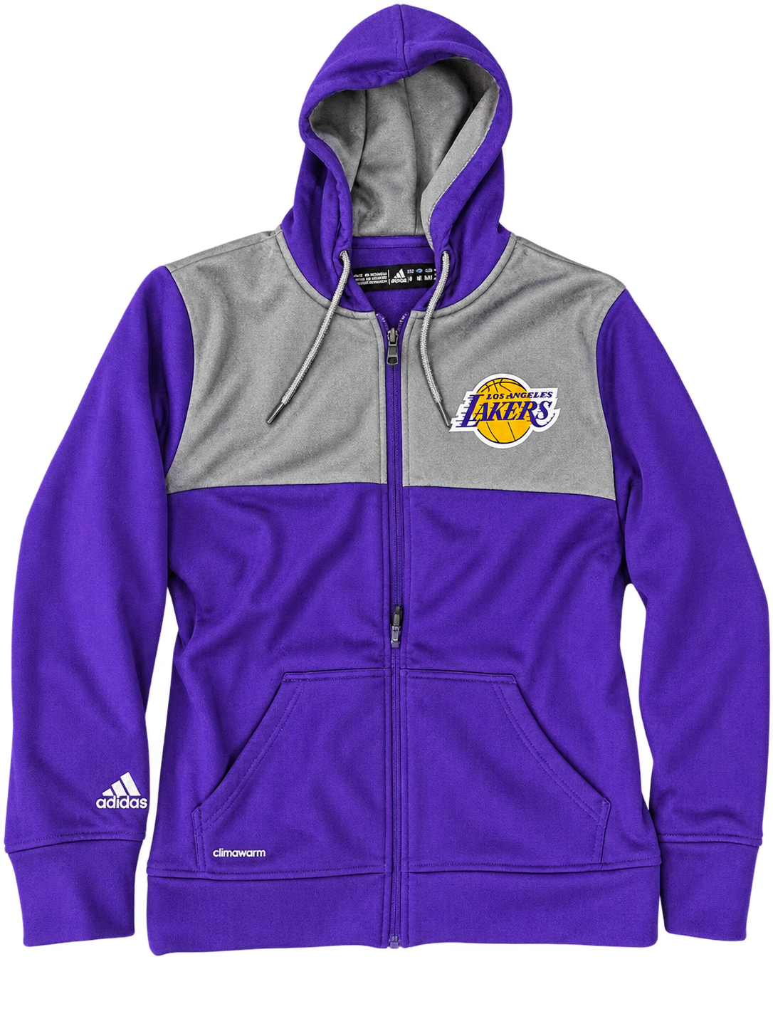 Adidas Lakers Climawarm Full Zip Hoodie Size M 2