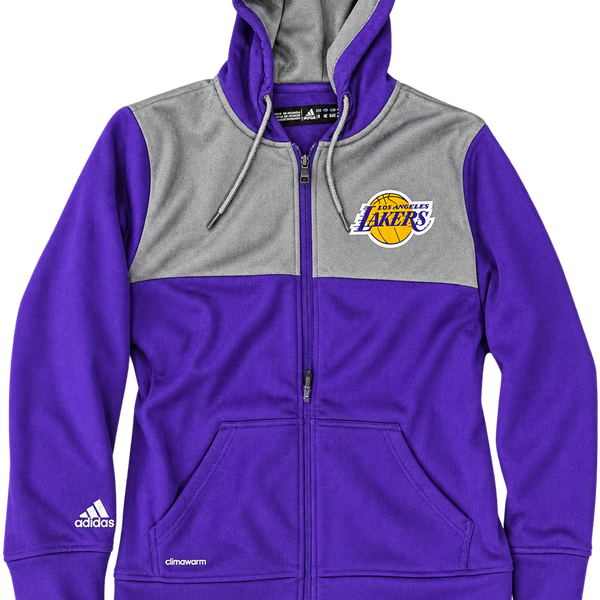 Adidas Lakers Climawarm Full Zip Hoodie Size M