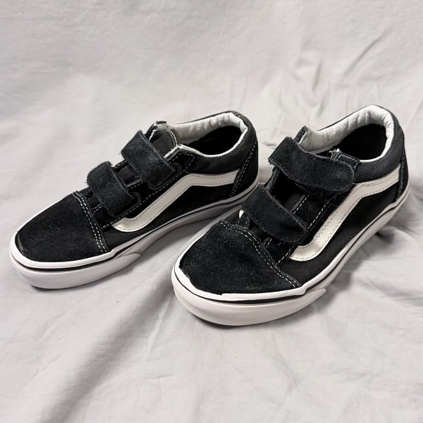 Vans Old Skool V Kids Size 13 Black White Sneakers
