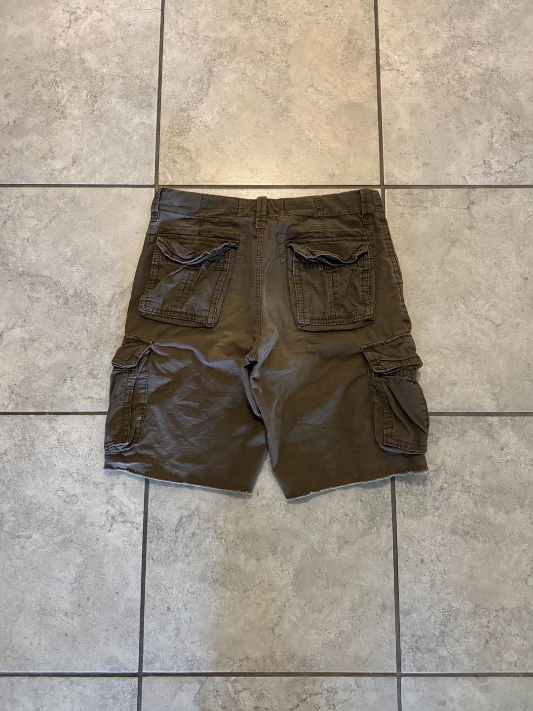 Aeropostale Cargo Shorts Size 33 Brown Ripstop Utility 4