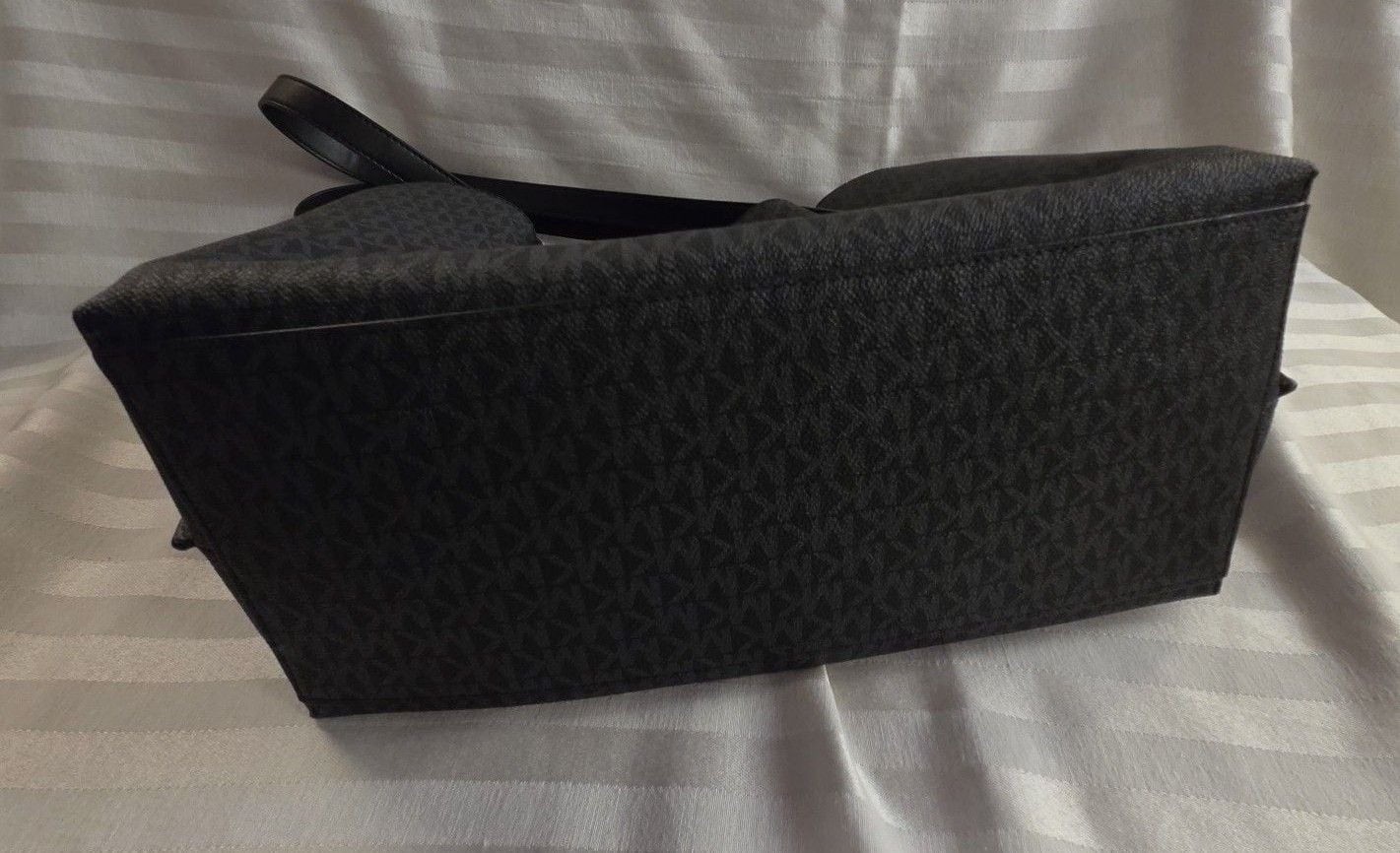 Michael Kors Emilia Large Signature Logo Tote Bag Black 7