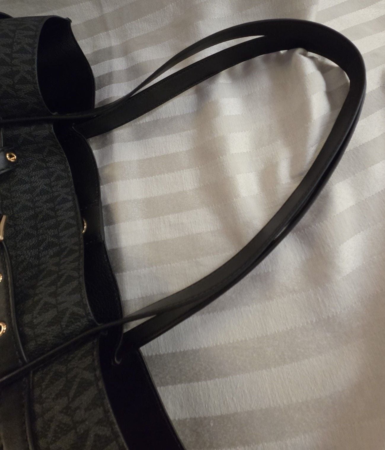 Michael Kors Emilia Large Signature Logo Tote Bag Black 9
