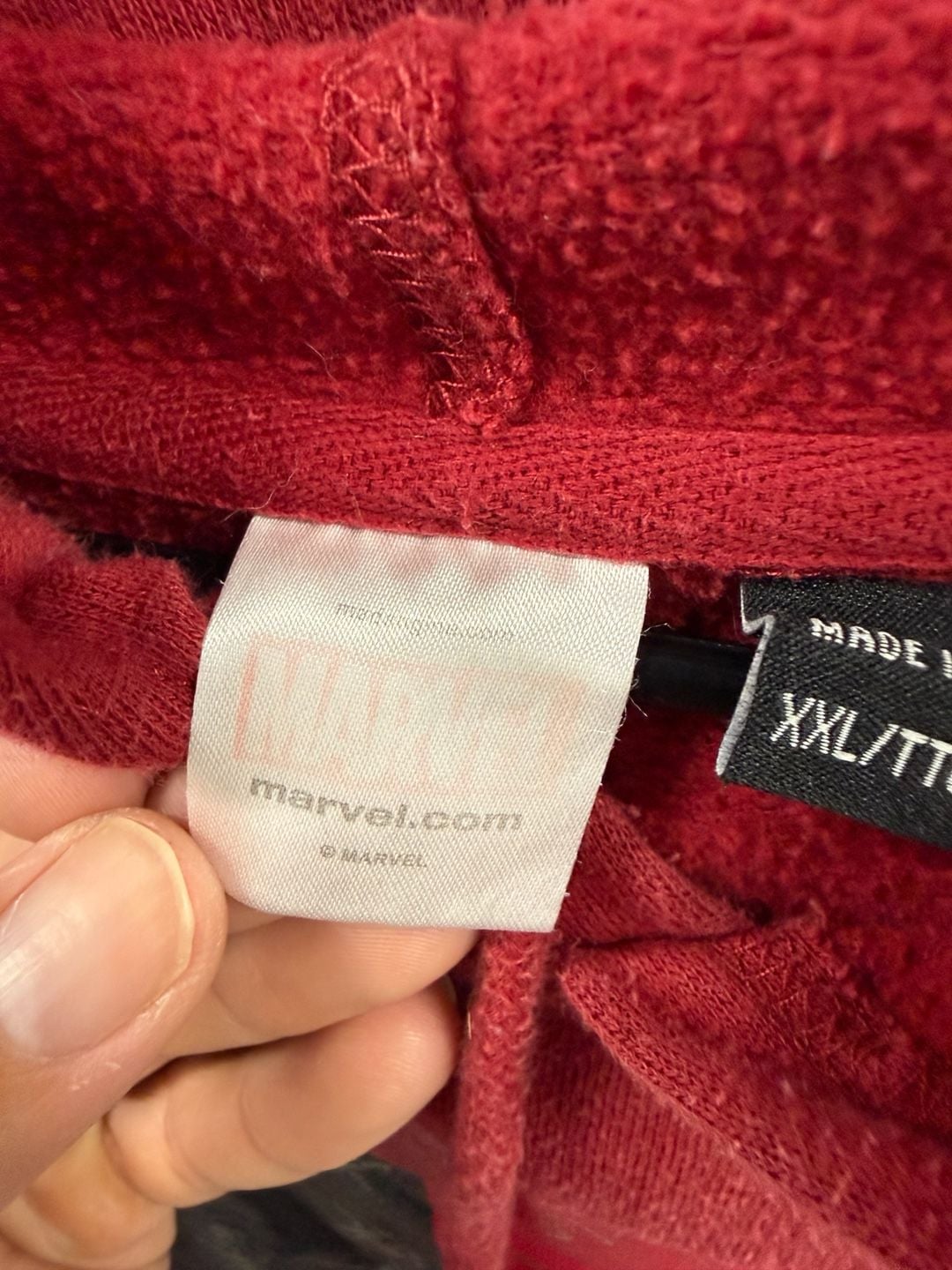 Marvel Deadpool Graphic Pullover Hoodie XXL Red Cotton Blend 5