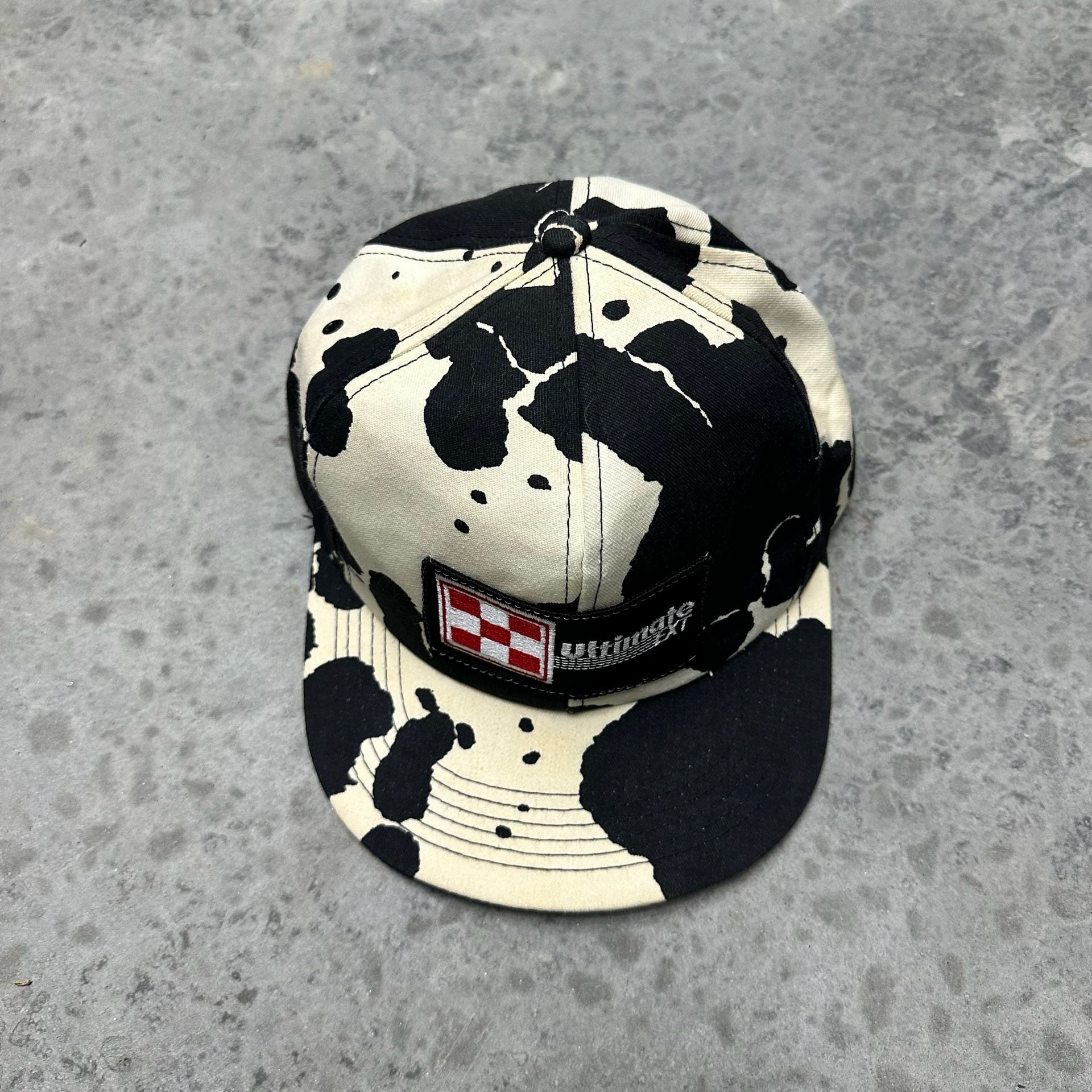 Vintage Purina Ultimate Ext Cow Print Snapback Hat 3