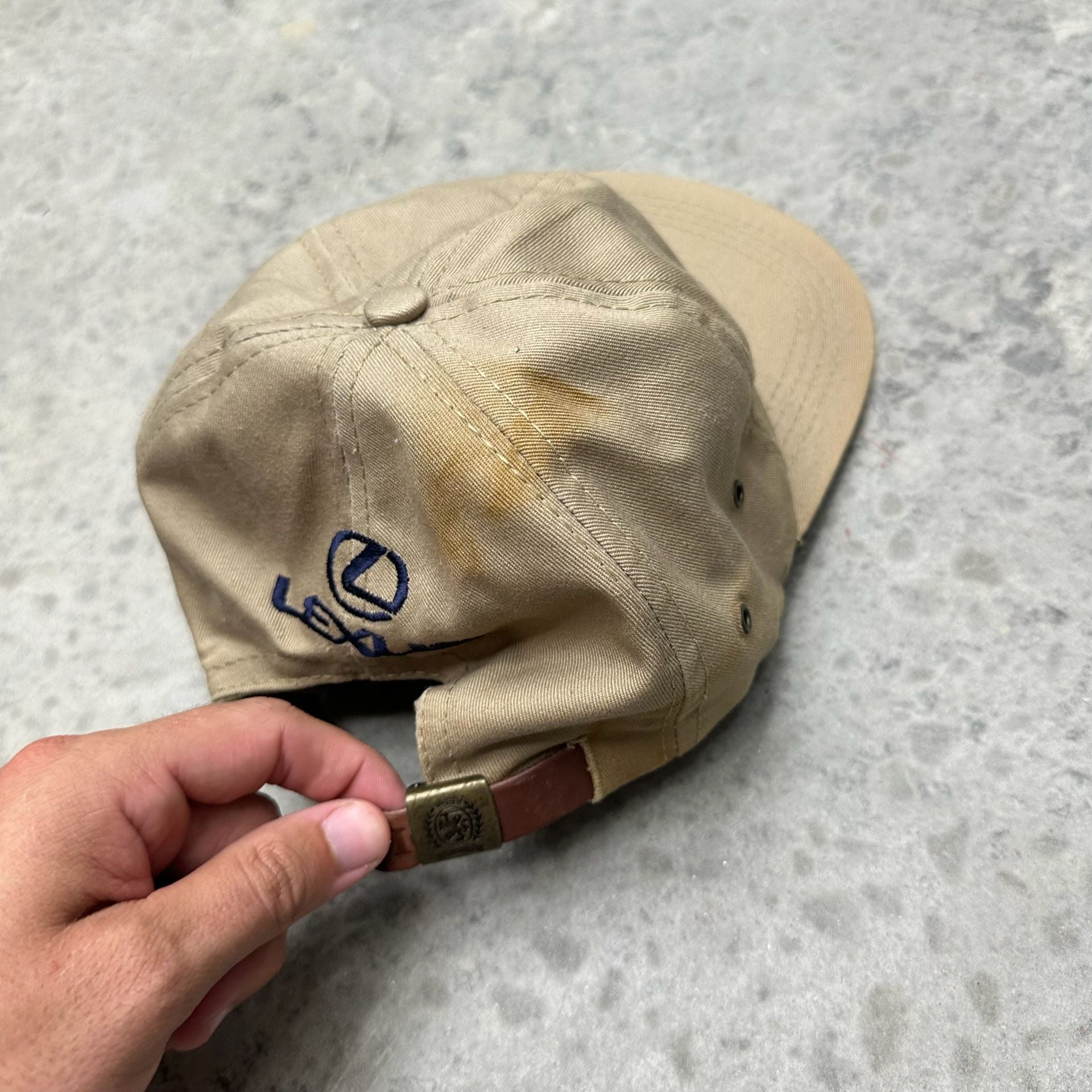 Vintage Tan Tommy Hilfiger Lexus Golf Hat 4
