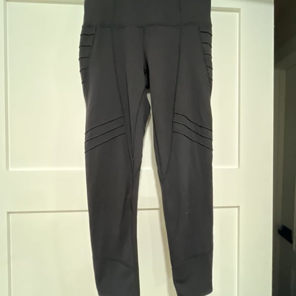 Oiselle Leggings Black Pocket Moto Athletic Pants