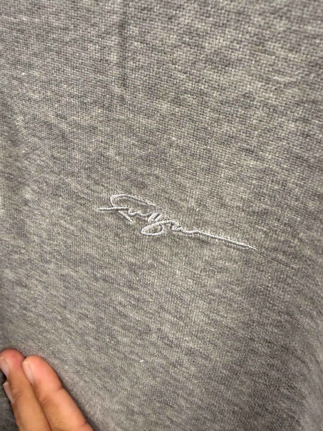 FUBU Henley Long Sleeve Shirt M Gray Cotton blend 4