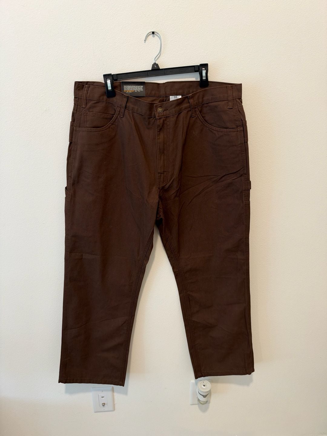 Berne Washed Duck Carpenter Pant Size 38x30 Brown Workwear 2