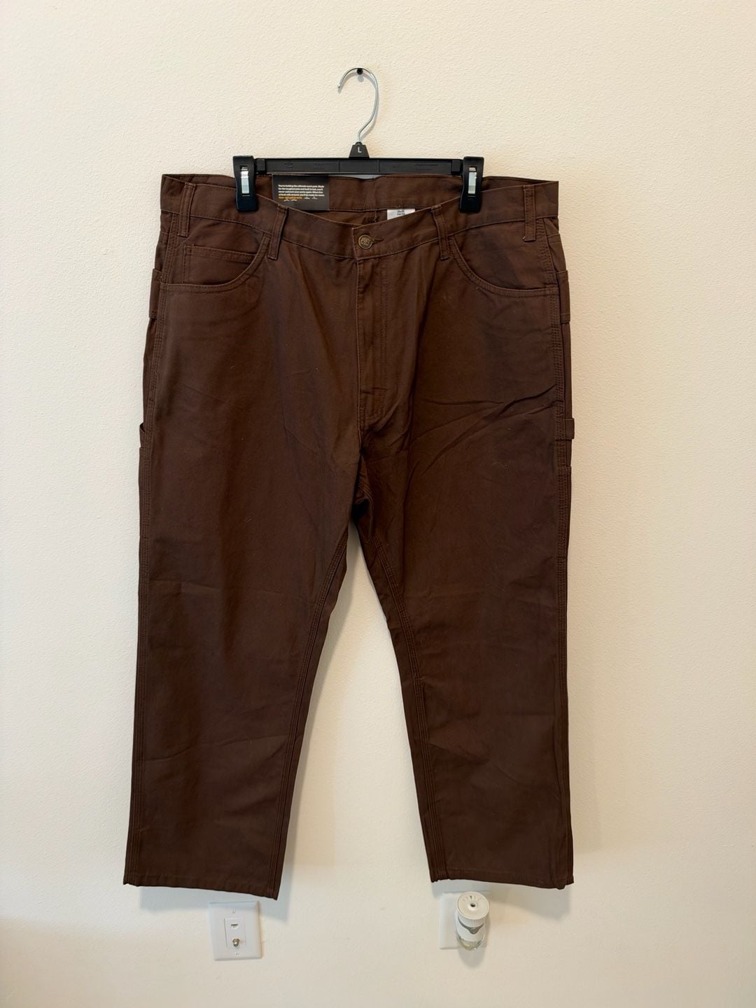 Berne Washed Duck Carpenter Pant Size 38x30 Brown Workwear 3