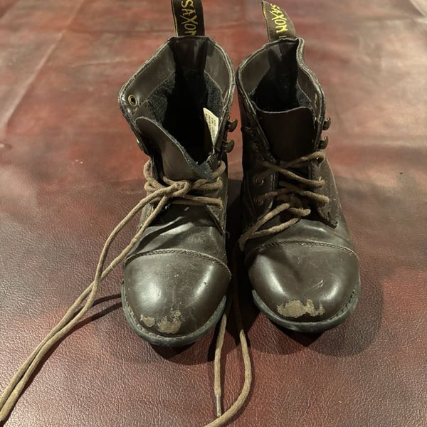 Saxon Childrens Lace Up Boots Size Childrens 11 Brown