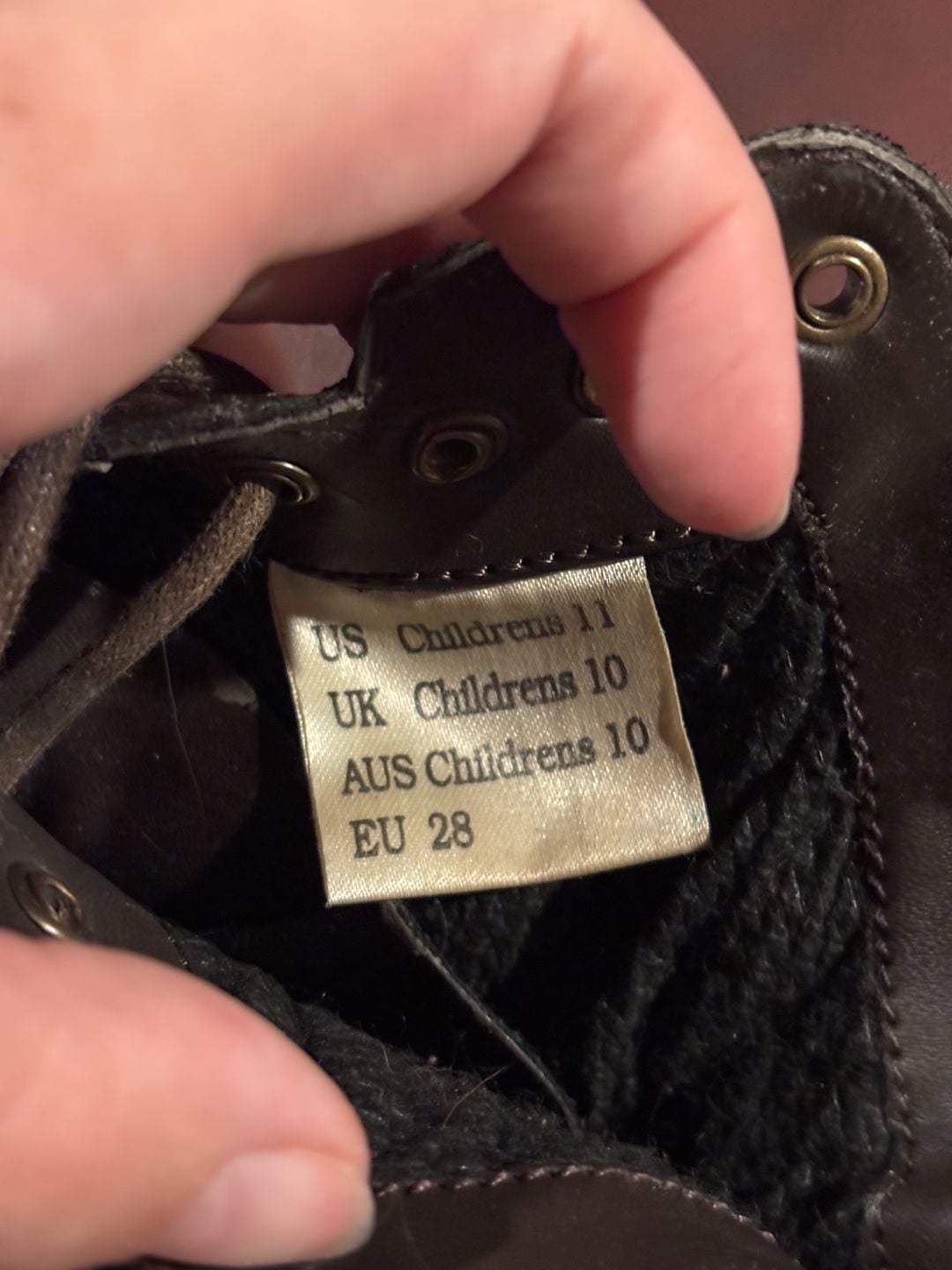 Saxon Childrens Lace Up Boots Size Childrens 11 Brown 3