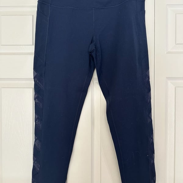Victoria Sport Knockout Size XL Navy Blue Mesh Workout Leggings