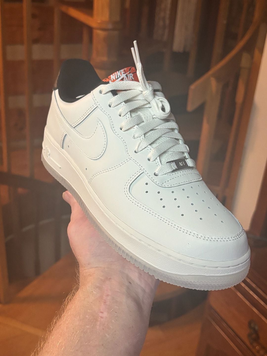 Nike Air Force 1 Low '07 NBA Phantom Size 9.5 White 4