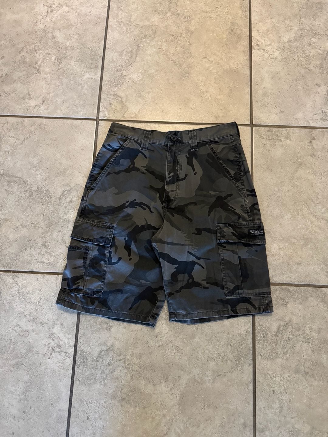 Wrangler Cargo Shorts Gray Camouflage 2