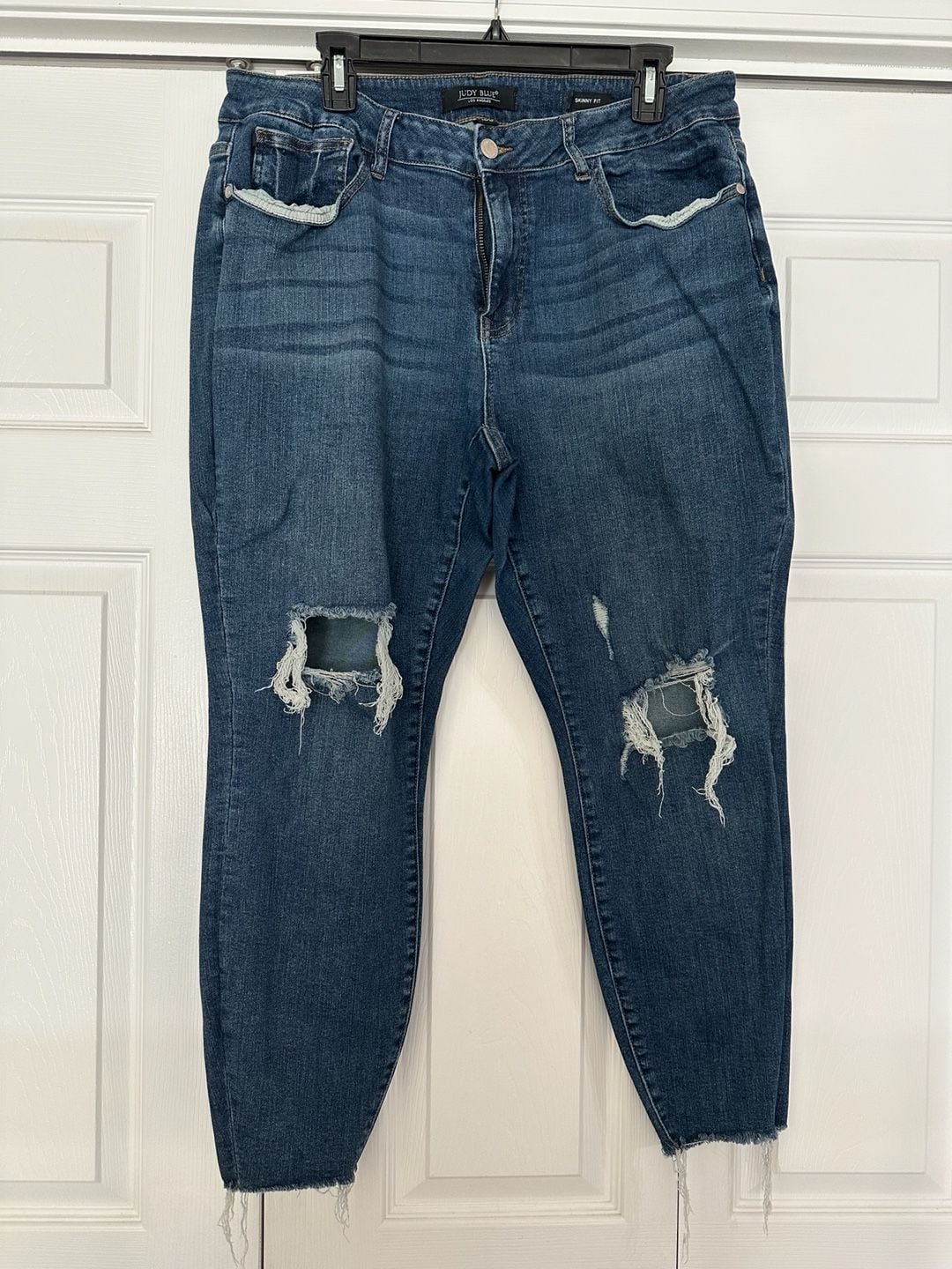 Judy Blue JB8877 Skinny Fit Jeans Size 18W Distressed Ankle 2