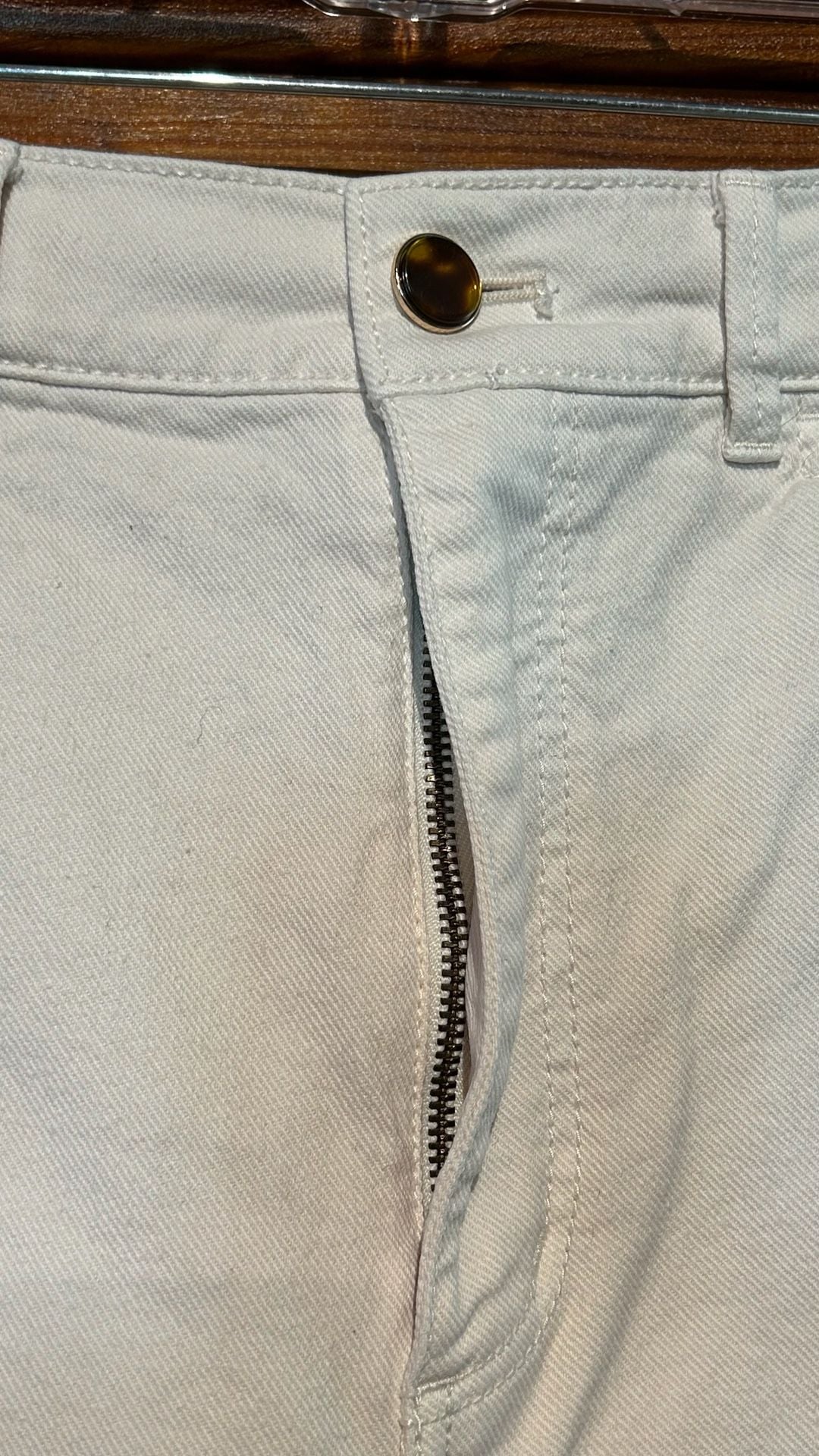 Ann Taylor White Wide Leg Pants Size 6 Sailor Button Detail 6