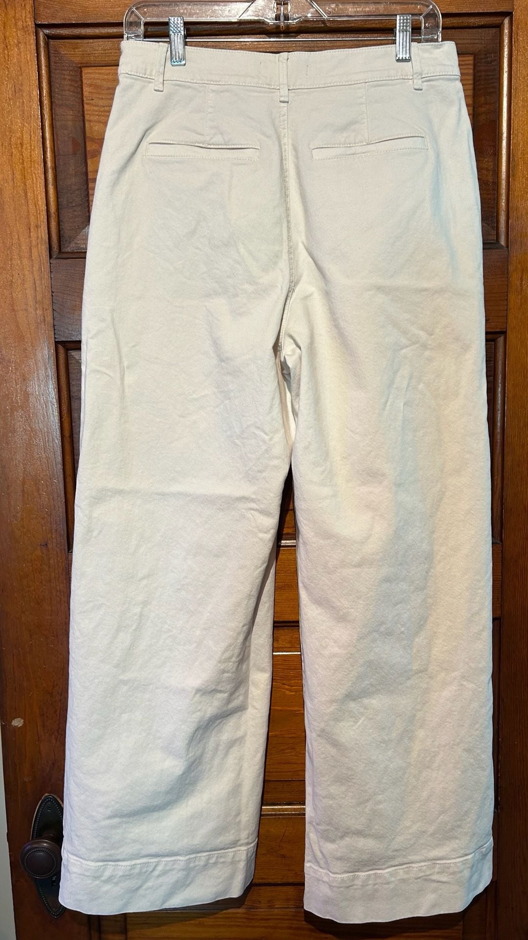 Ann Taylor White Wide Leg Pants Size 6 Sailor Button Detail 7