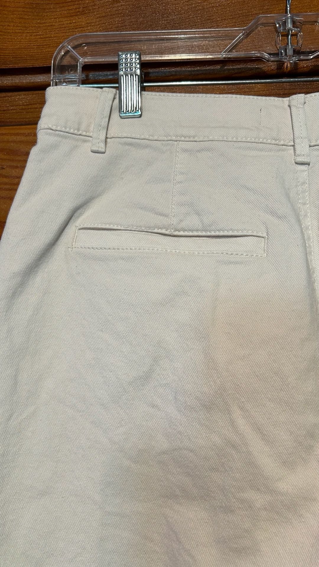 Ann Taylor White Wide Leg Pants Size 6 Sailor Button Detail 8