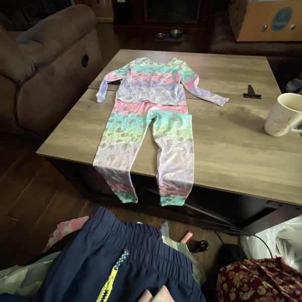 Extremely Me Pajamas Size 6 Rainbow Heart Foil Print