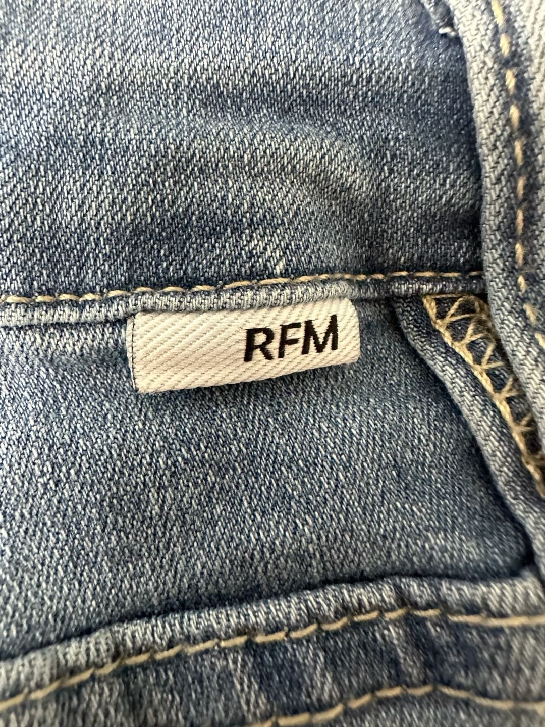 RFM Denim Shorts Size 3X Blue High Rise Raw Hem Plus Size 6