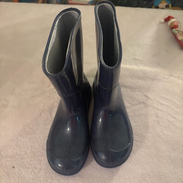 Wonder Nation Rain Boots Size 11-12 Blue Rubber