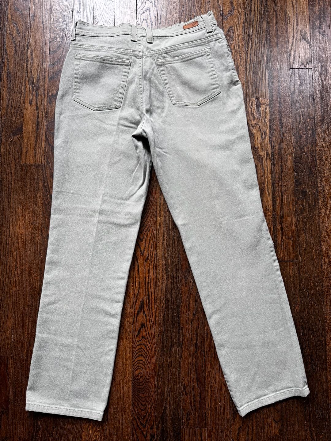 VINTAGE ‘00s Gloria Vanderbilt SZ 8 Green Sage TWILL WOMEN’S STRAIGHT LEG JEANS 4