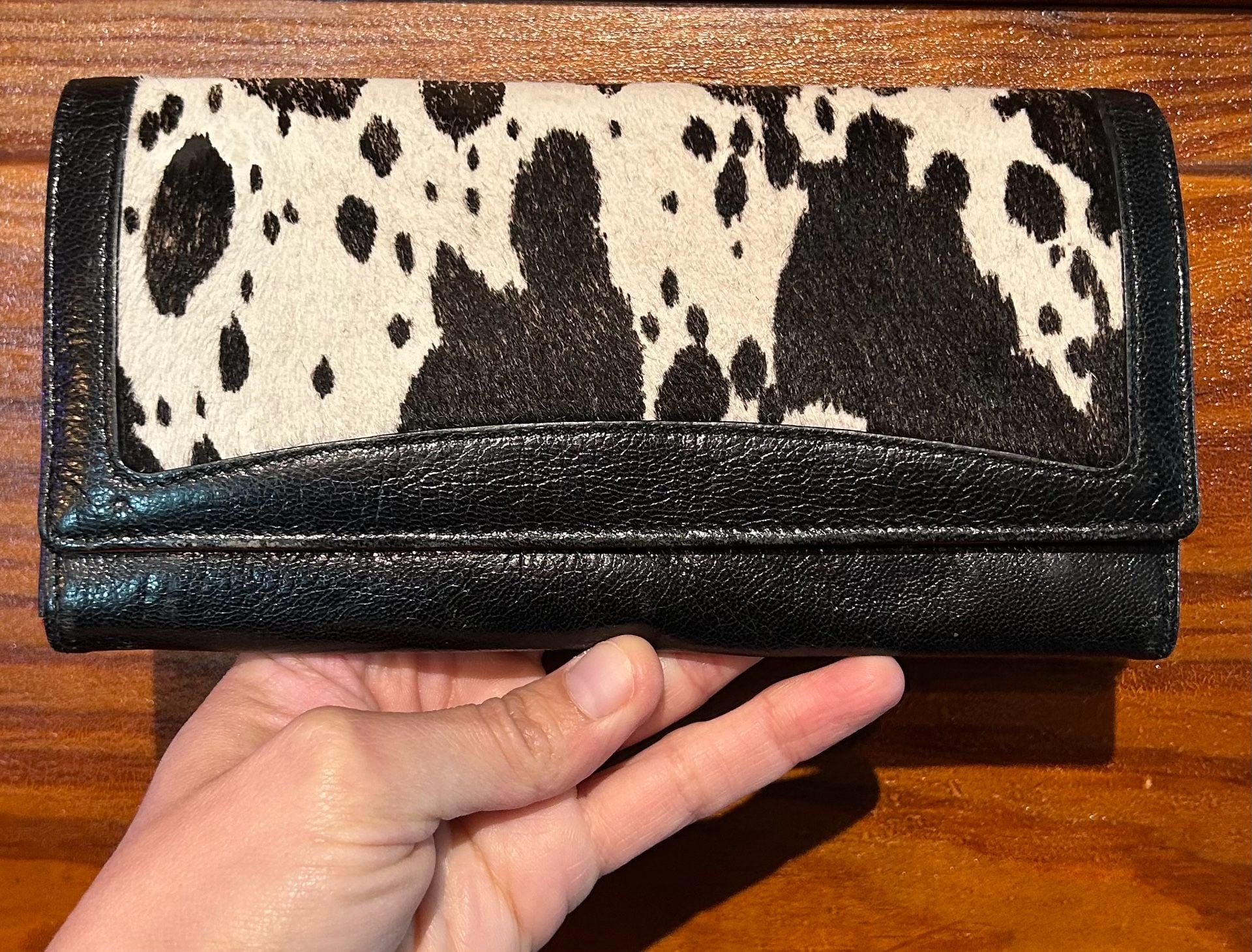 Tusk Cowhide Wallet Black and White 2