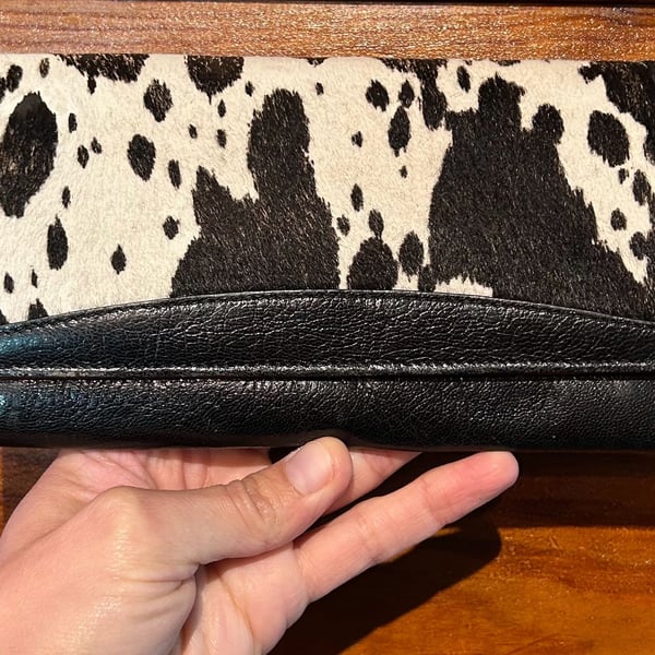 Tusk Cowhide Wallet Black and White