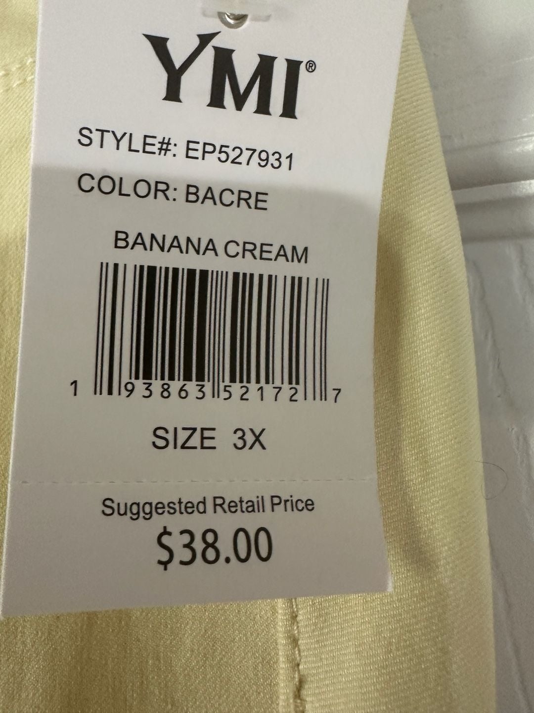 YMI Skinny Jeans Size 3X Banana Cream Forever Color 6