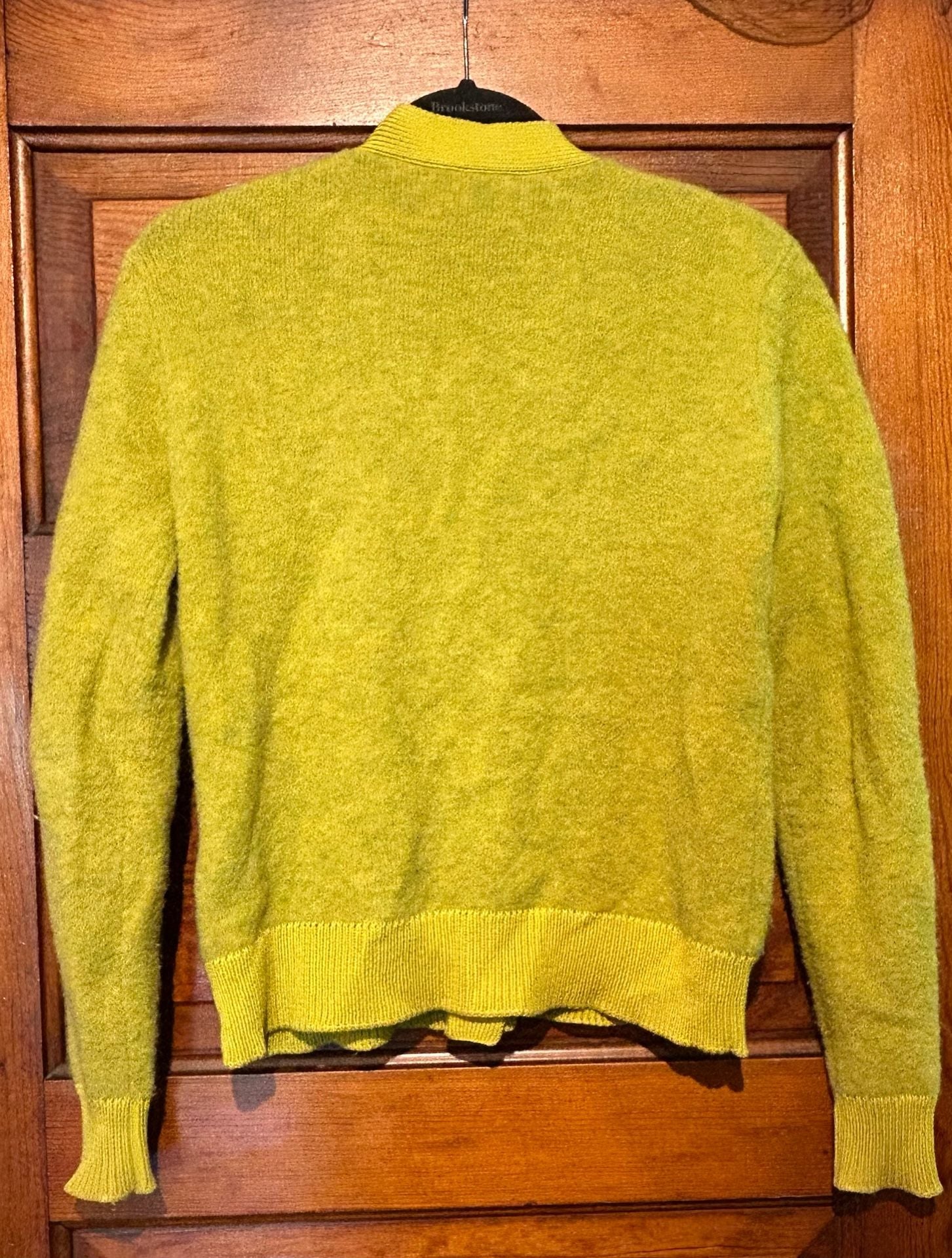 Anecdote Cardigan Size XS Yellow Mohair Blend V-Neck Sweater 7