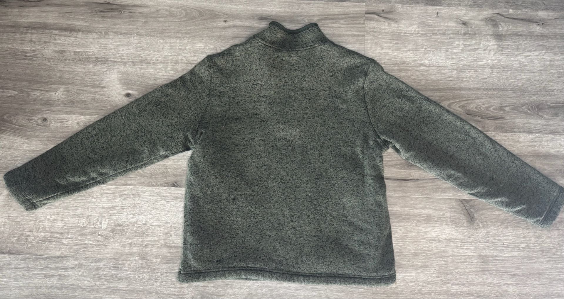 Orvis 1/4 Zip Sherpa Lined Pullover Size L Green Fleece Sweater 5