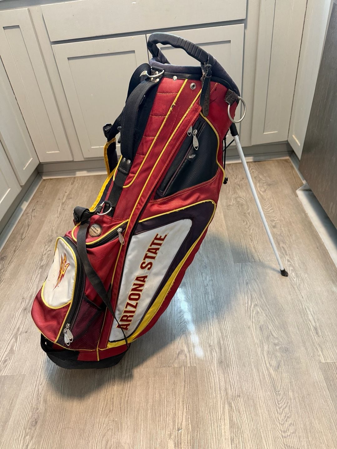 Team Effort Arizona State Sun Devils Stand Golf Bag Maroon Gold 2