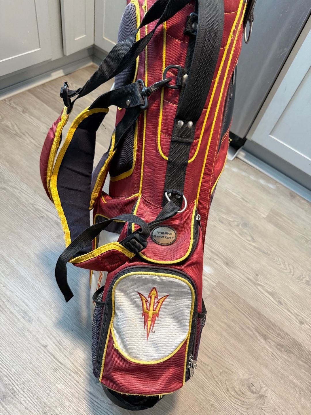 Team Effort Arizona State Sun Devils Stand Golf Bag Maroon Gold 3