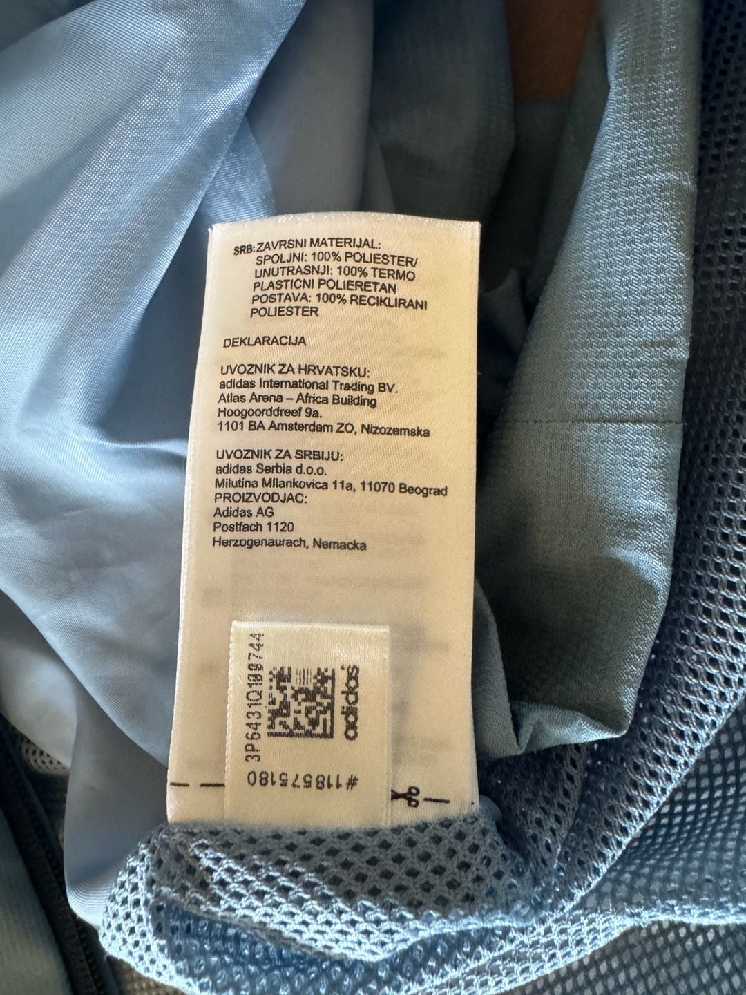 Womens ADIDAS Gray Lined Wandertag Rain Jacket Sz M 7
