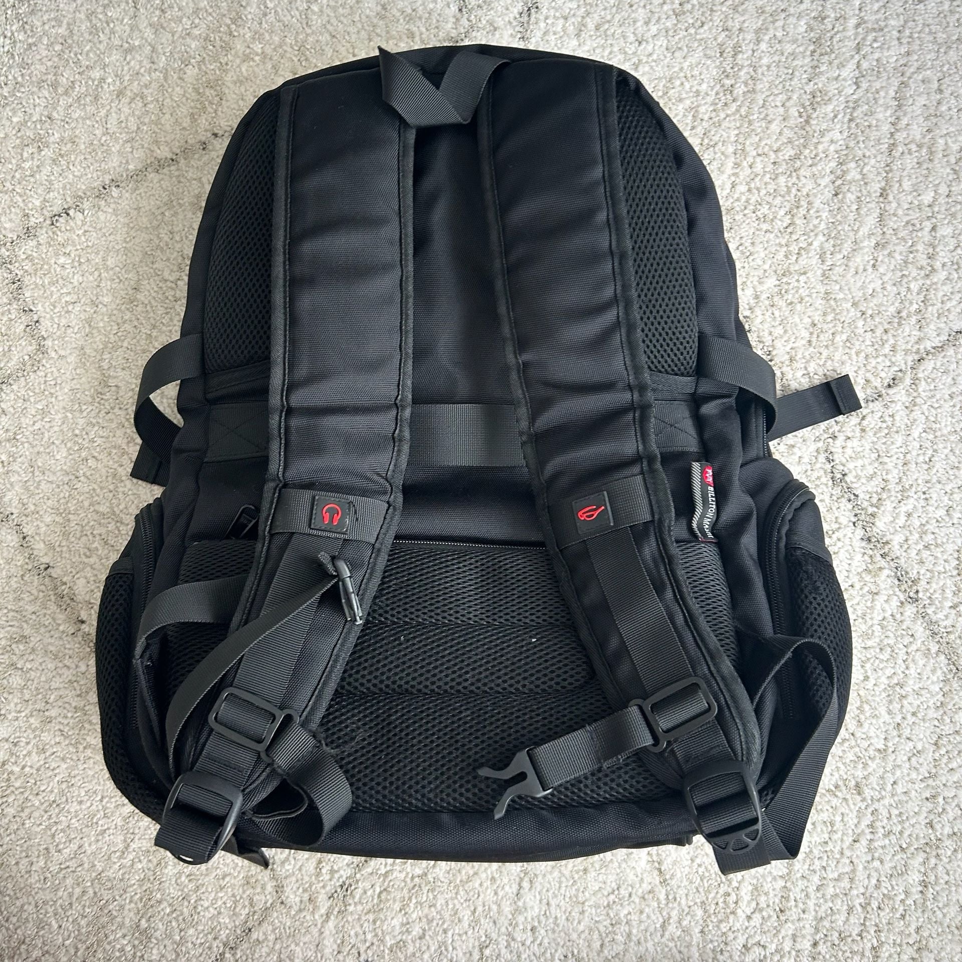 Billiton Mashi Water Proof Backpack Black 17 Inch Travel Laptop Bag 5