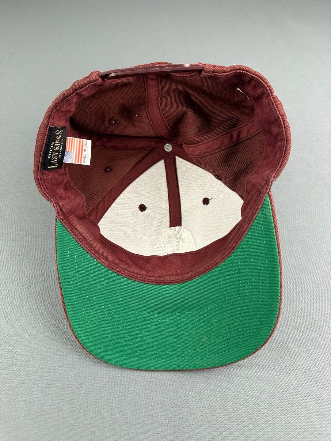 Last Kings Snapback Hat Maroon White Pharaoh Logo Made In USA 3